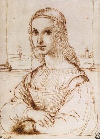 Young Woman on a Balcony by Raphael (c. 1505), Louvre.